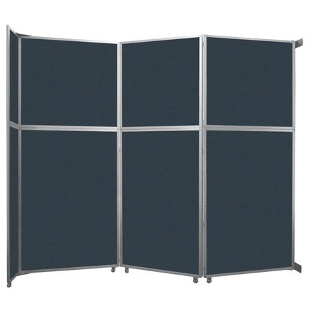 VERSARE Operable Wall Folding Room Divider 11'9" x 10'3/4" Blue Spruce Fabric 1070241-1